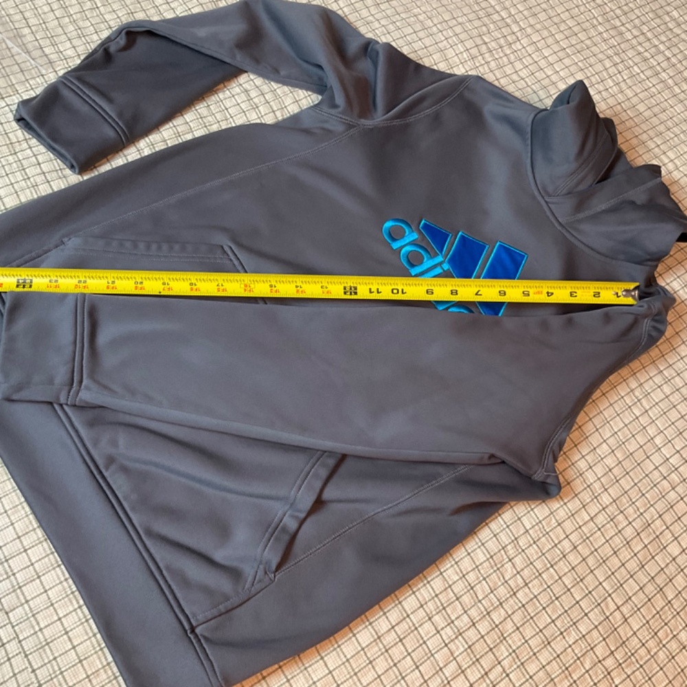 📦Adidas kids gray blue Hoodie Fair Cond. youth XL 18- CLEARANCE PRICED - Picture 9 of 11